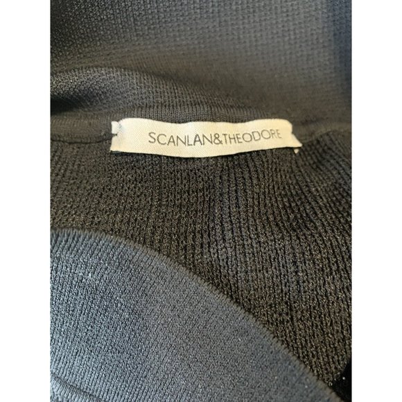 Scanlan Theodore Crepe Knit Pencil Straight Skirt Medium Black Designer Office - Picture 6 of 12